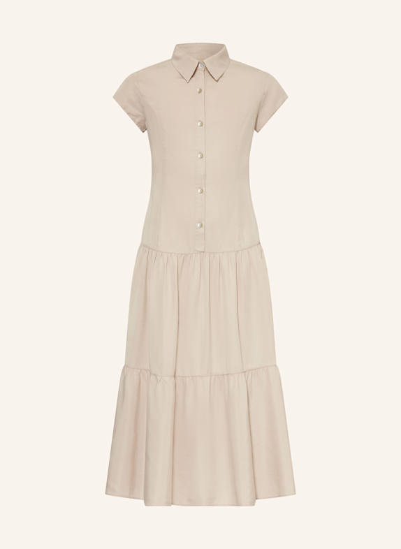 ELSY Hemdblusenkleid mit Volants und Cut-out CREME