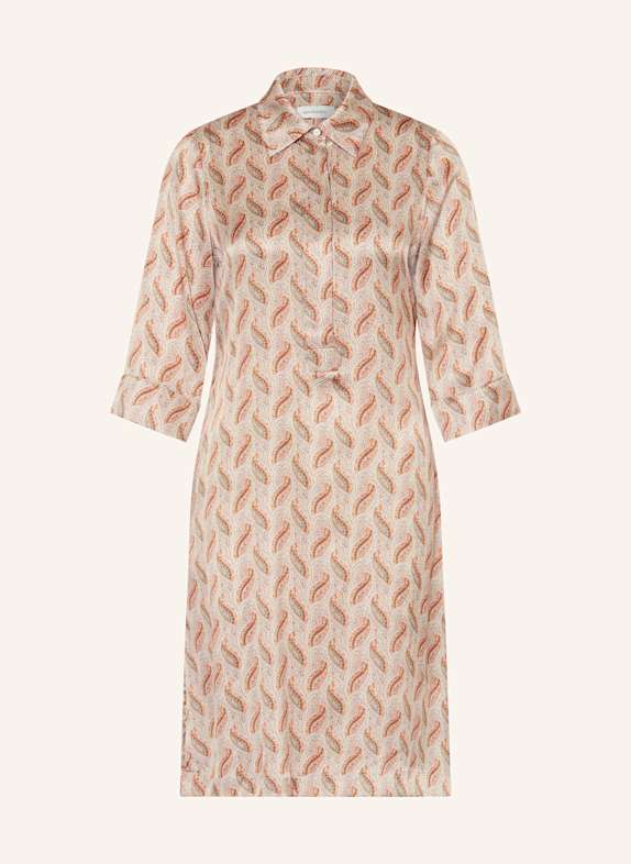 dea kudibal Hemdblusenkleid SVEA aus Seide mit 3/4-Arm BEIGE/ BRAUN