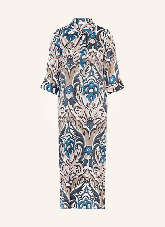 dea kudibal Hemdblusenkleid HERMINE aus Seide mit 3/4-Arm ROSÉ/ DUNKELGRAU/ BEIGE