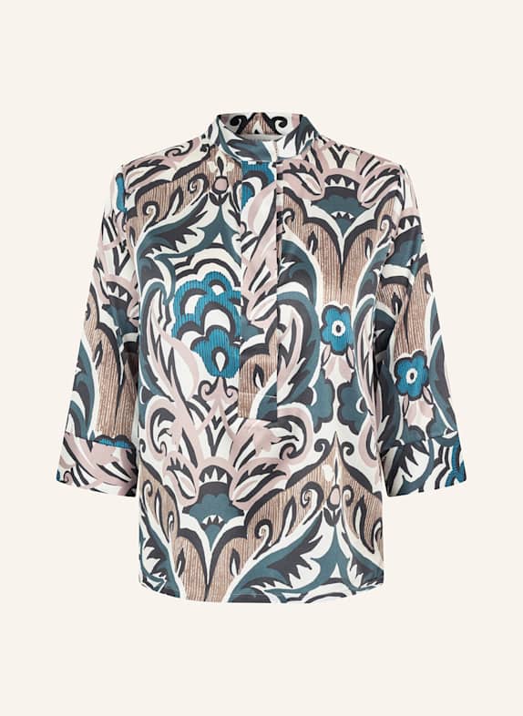 dea kudibal Blusenshirt DANITTA aus Seide BLAUGRAU/ DUNKELBRAUN/ ALTROSA