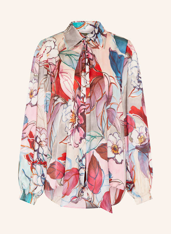dea kudibal Seidenbluse KIKKI mit abnehmbarer Schluppe GRÜN/ BLAU/ ROSA