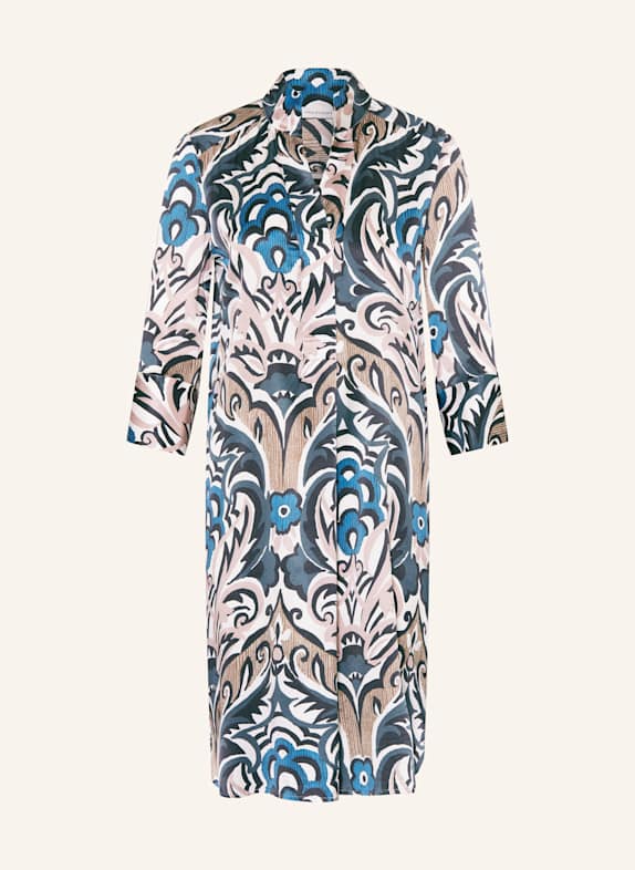 dea kudibal Seidenkleid KAMILLE mit 3/4-Arm BLAU/ WEISS/ ROSÉ
