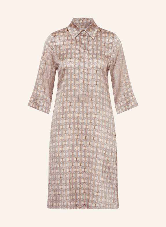 dea kudibal Hemdblusenkleid SVEA aus Seide mit 3/4-Arm BEIGE/ BRAUN/ HELLBLAU