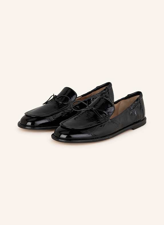POMME D'OR Lack-Loafer MIA SCHWARZ