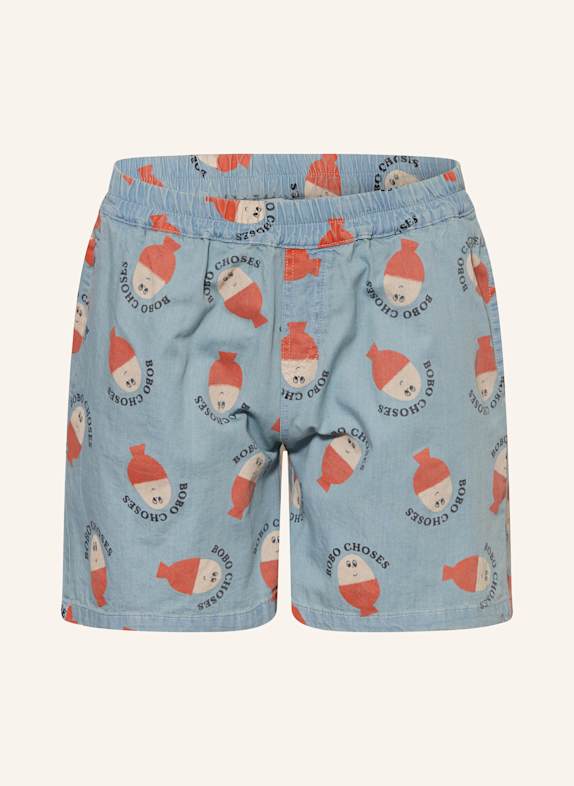 BOBO CHOSES Shorts HELLBLAU/ ORANGE/ ECRU