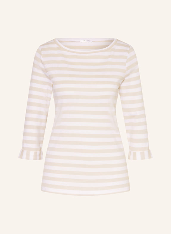 efixelle Shirt mit 3/4-Arm WEISS/ BEIGE