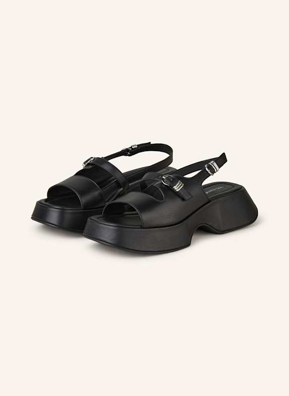 VIC MATIÉ Plateau-Sandalen SCHWARZ