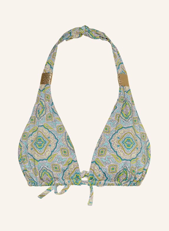 heidi klein Neckholder-Bikini-Top HACIENDA MINT/ NEONGELB/ PETROL