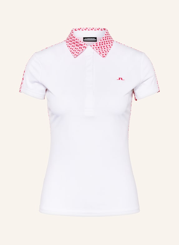 J.LINDEBERG Funktions-Poloshirt WEISS/ PINK