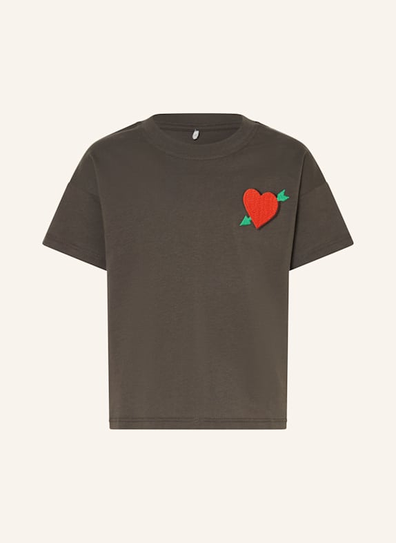 mini rodini T-Shirt DUNKELGRAU/ ROT