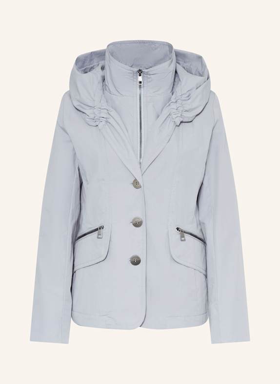 CREENSTONE PEARL coat with placket BLUE GRAY