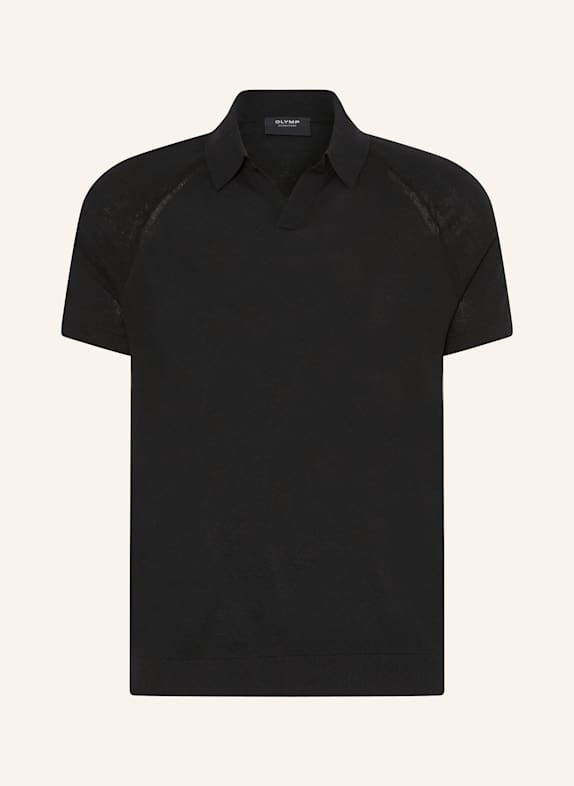 OLYMP SIGNATURE Strick-Poloshirt SCHWARZ