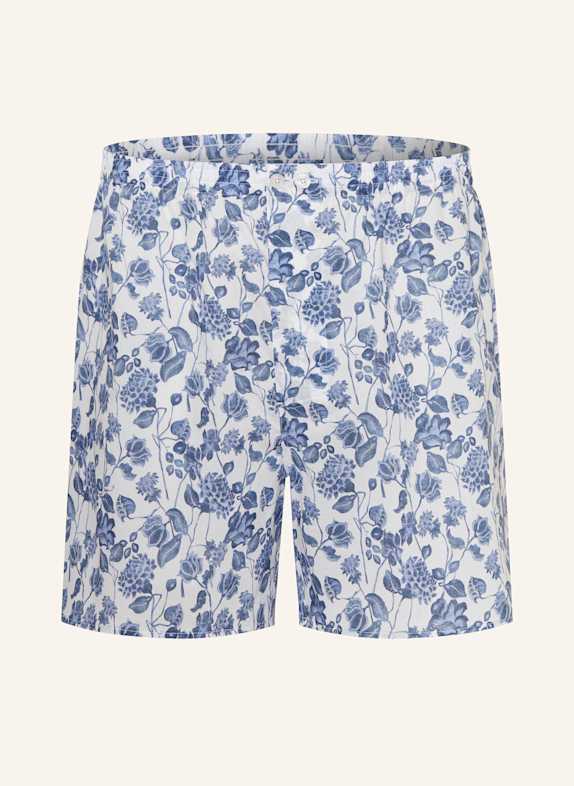 zimmerli Web-Boxershorts COTTON VOILE PRINT WEISS/ BLAU