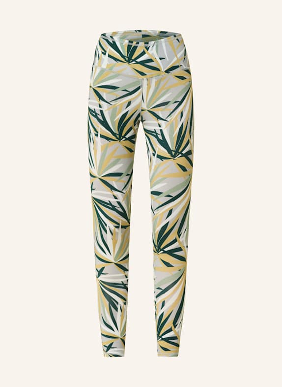 MANDALA Tights FLOWER GRAU/ GRÜN/ SCHWARZ