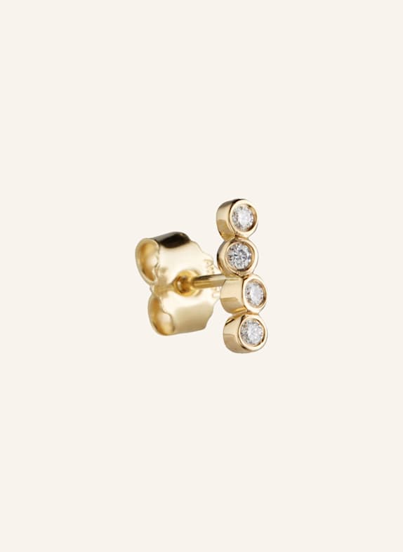 ariane ernst Ohrstecker THE ONE STUD NO.4 aus 18 Karat Weißgold mit Diamanten GOLD