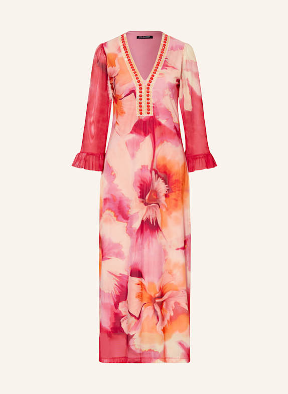 Ana Alcazar Kleid mit Schmuckperlen PINK/ ROT/ ORANGE