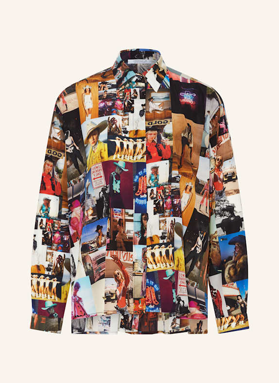 UNBREAK.IT Shirt blouse in silk BLACK/ DARK YELLOW/ BEIGE