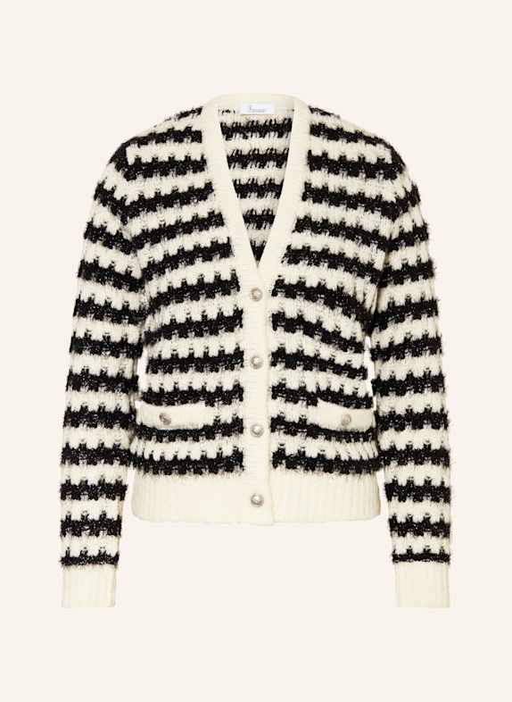 Princess GOES HOLLYWOOD Strickjacke mit Glitzergarn SCHWARZ/ WEISS