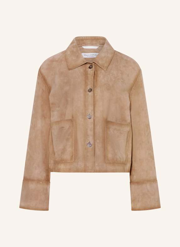 Marc O'Polo Overjacket aus Leder BRAUN