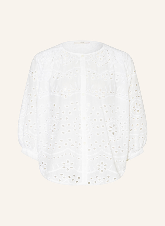 LANIUS Bluse aus Lochspitze WEISS