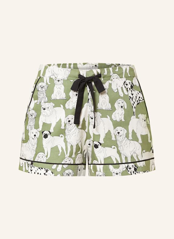 cyberjammies Szorty od piżamy NANCY ZIELONY/ BIAŁY/ CZARNY