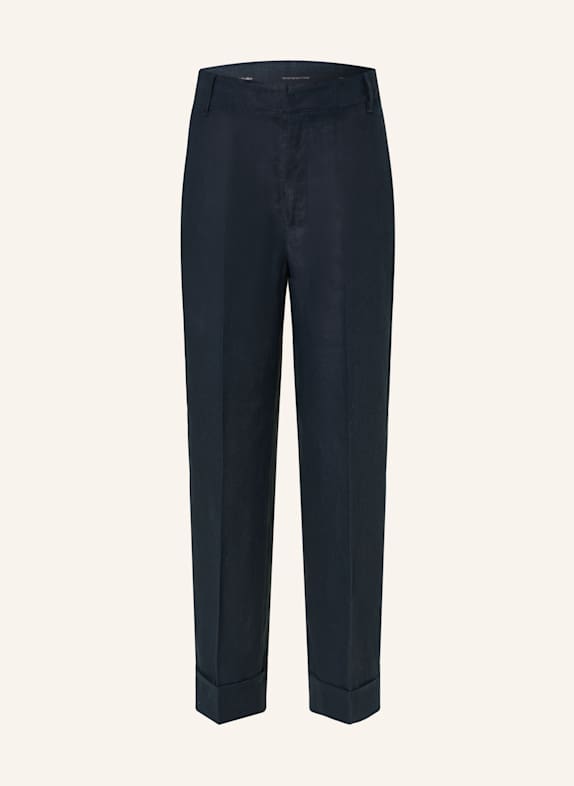 S Max Mara 7/8-Hose ANSELMO aus Leinen DUNKELBLAU