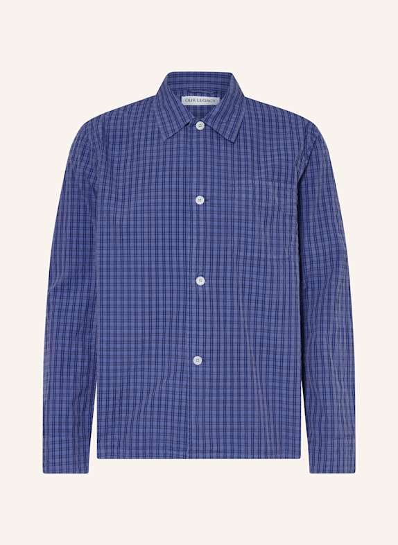 OUR LEGACY Hemd BOX Comfort Fit DUNKELBLAU/ BLAU