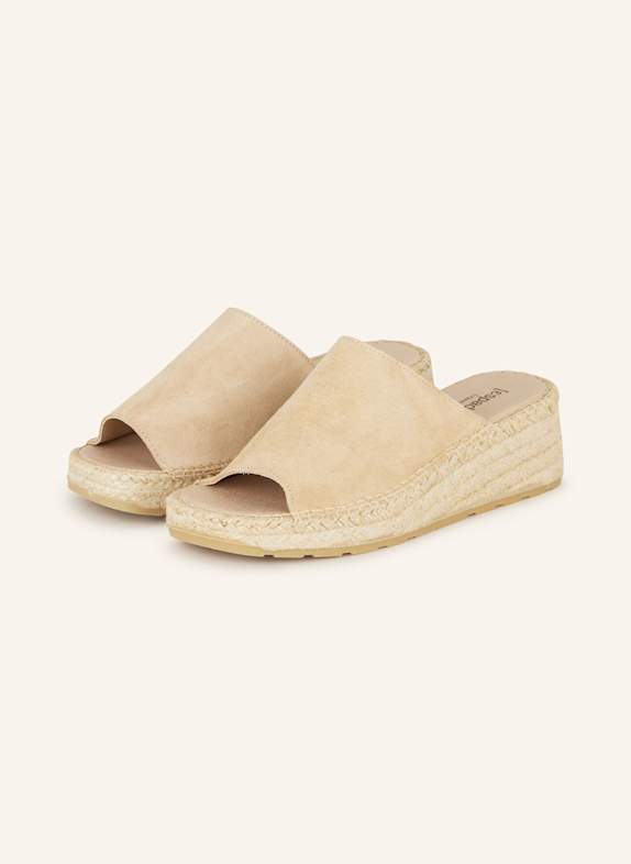 espadrij l'originale Plateau-Pantoletten BEIGE