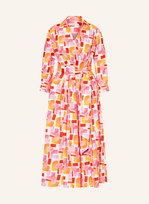 0039 ITALY Wickelkleid JULENE ROT/ ORANGE/ WEISS