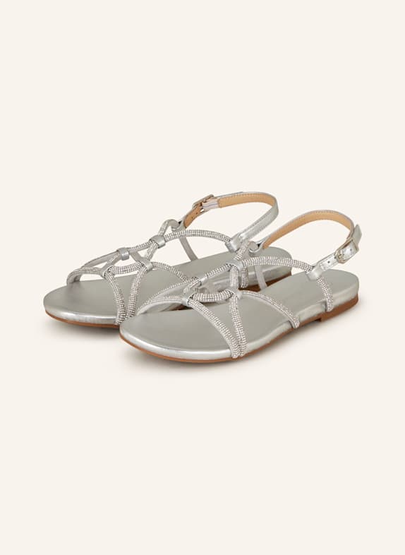 UNISA Sandalen COOPER mit Schmucksteinen SILBER
