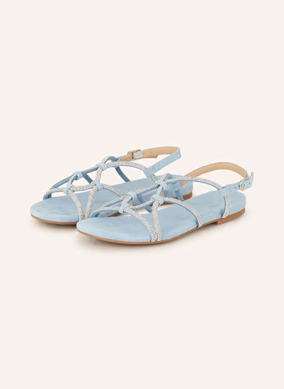 UNISA Sandalen COOPER mit Schmucksteinen HELLBLAU