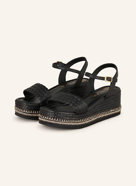 UNISA Platform sandals KEBEC BLACK