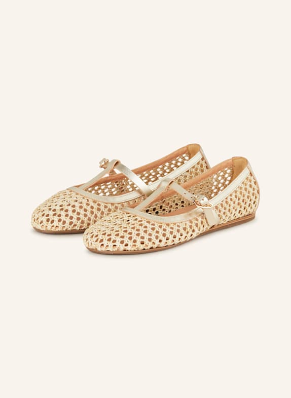 ANCIENT GREEK SANDALS Ballerinas AERATI CREME/ GOLD
