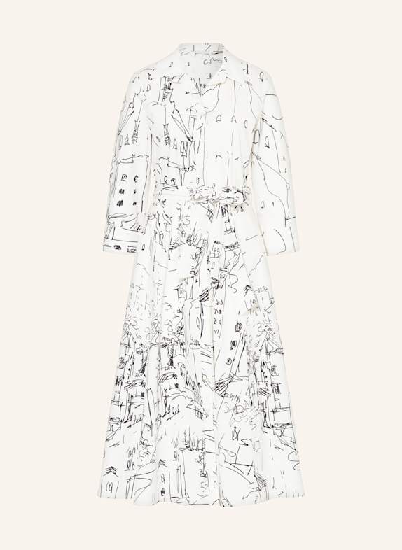 ANGOOR Hemdblusenkleid CLEMENTINE mit 3/4-Arm WEISS / SCHWARZ