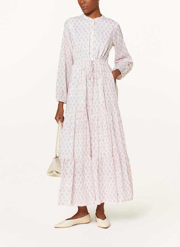 LADNERI Kleid D'AZUR WEISS/ ROT