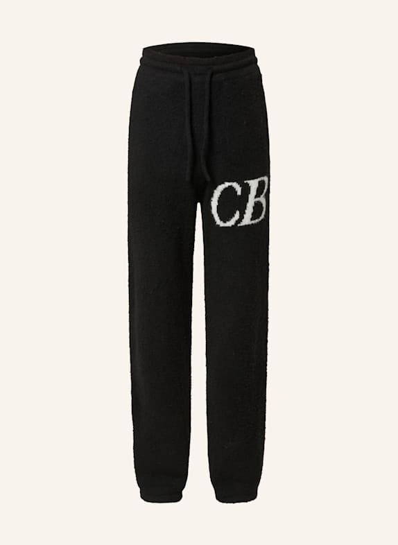 COLE BUXTON Strickhose im Jogging-Stil SCHWARZ
