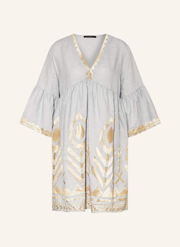 Linen culottes FEATHER Linen culottes FEATHER LIGHT GRAY/ GOLD