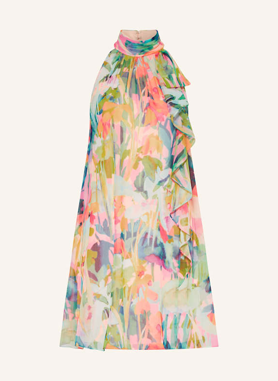 ADRIANNA PAPELL Kleid mit Volants HELLGRÜN/ ROSA/ MINT