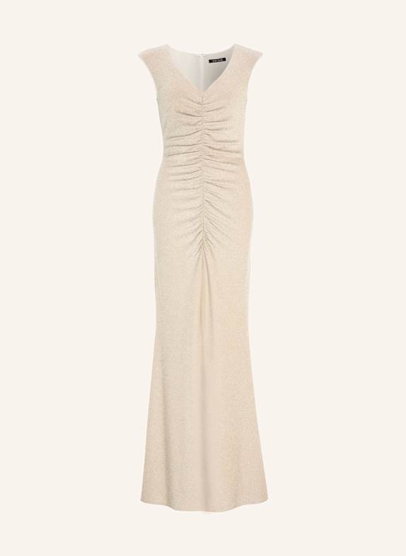 SWING Abendkleid mit Glitzergarn BEIGE