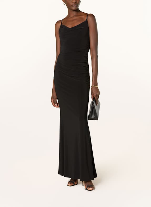 SWING Abendkleid mit Spitze SCHWARZ