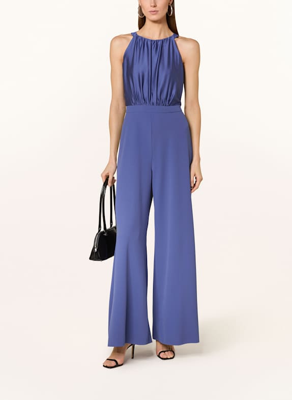 SWING Jumpsuit in mixed materials BLUE