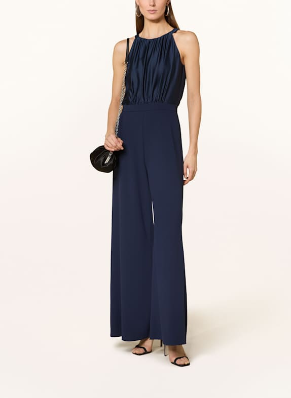 SWING Jumpsuit in mixed materials DARK BLUE
