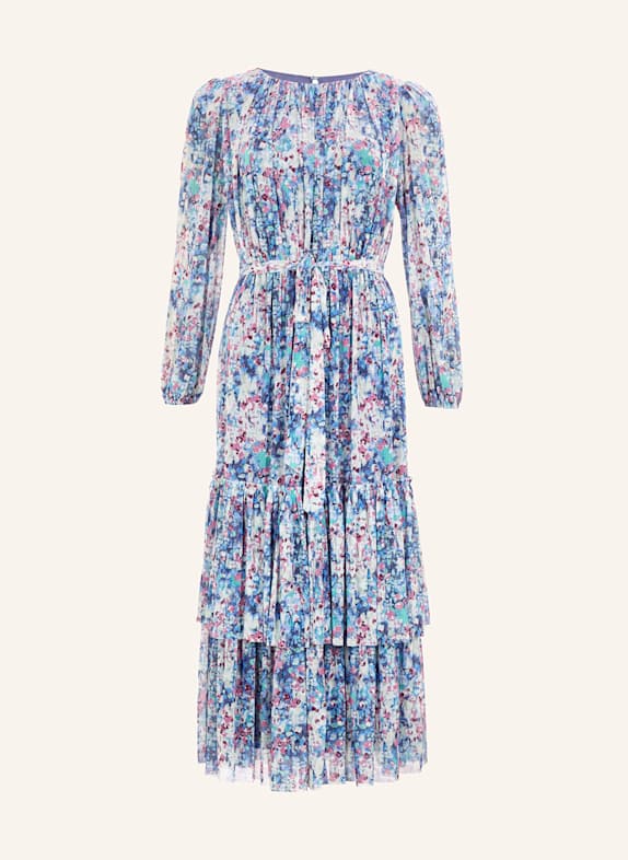 SWING Abendkleid aus Mesh HELLBLAU/ GRÜN/ ROSÉ
