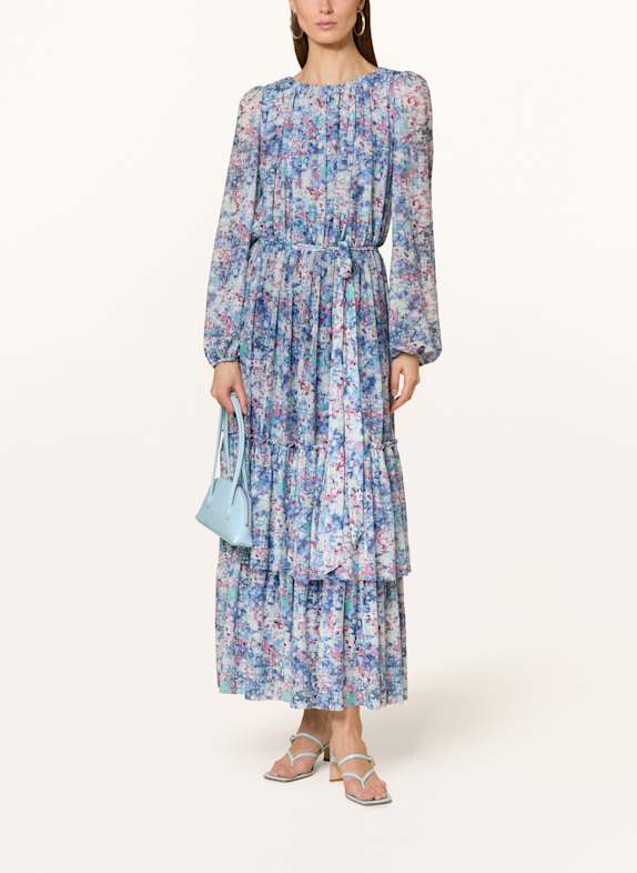 SWING Abendkleid aus Mesh HELLBLAU/ GRÜN/ ROSÉ