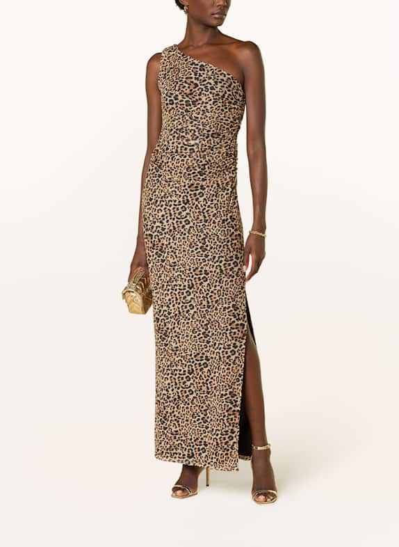 SWING Abendkleid aus Mesh BEIGE/ BRAUN/ SCHWARZ