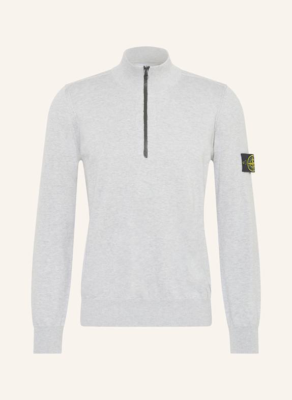 STONE ISLAND Sweter typu troyer JASNOCZARY