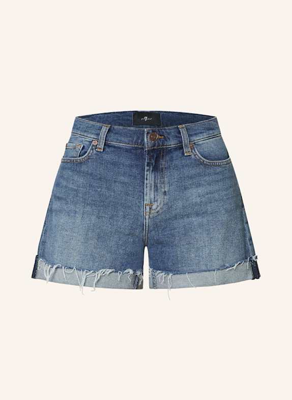7 for all mankind Jeansshorts MID ROLL BLAU