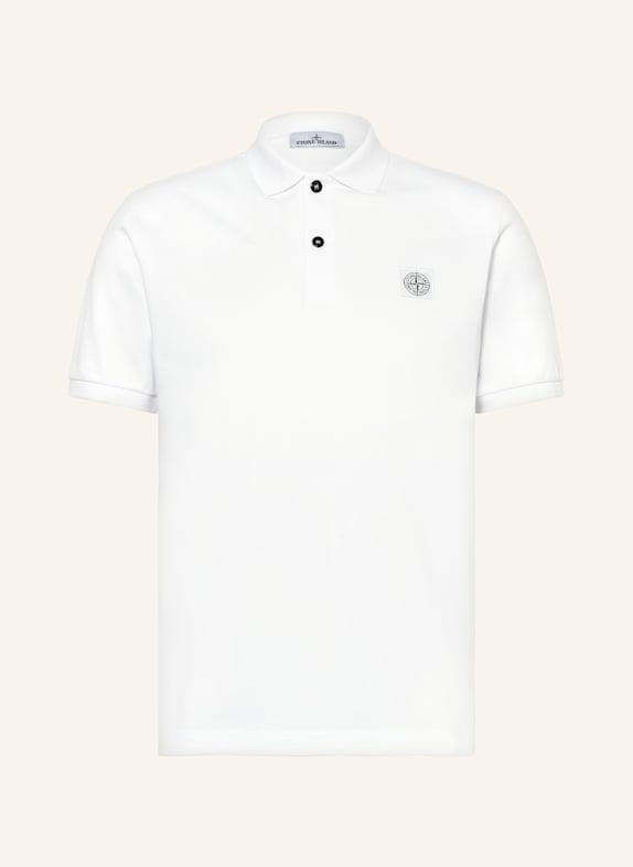 STONE ISLAND Piqué-Poloshirt WEISS