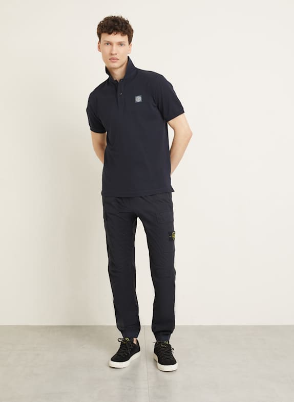 STONE ISLAND Piqué-Poloshirt DUNKELBLAU