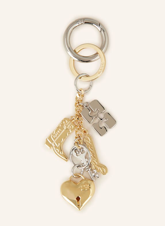 GANNI Bag charm GOLD/ SILVER